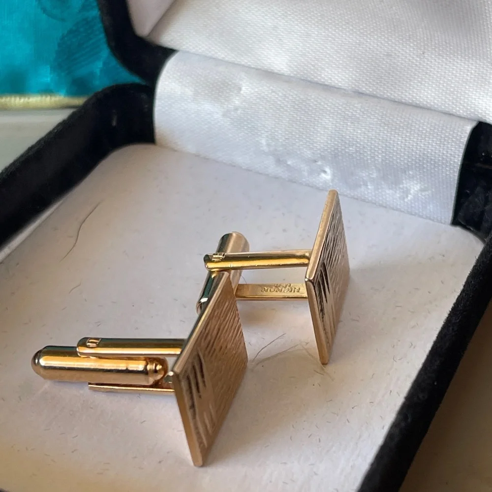 Vintage Hickok Mid-century Modernist Rectangular Cufflinks